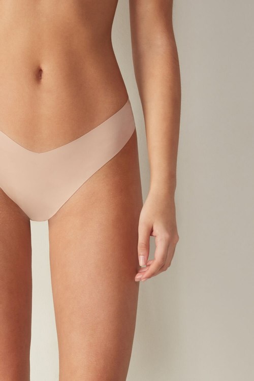 Intimissimi 80s-style Brazilian Panties in Ultralight Microfiber Béžový | 1642530-VZ