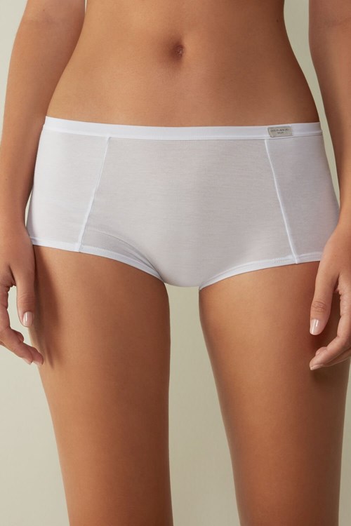 Intimissimi Bavlněné Boyshorts Bílé Bílé | 1582364-DO