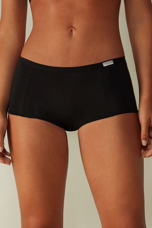 Intimissimi Bavlněné Boyshorts Černé Černé | 0462197-CO