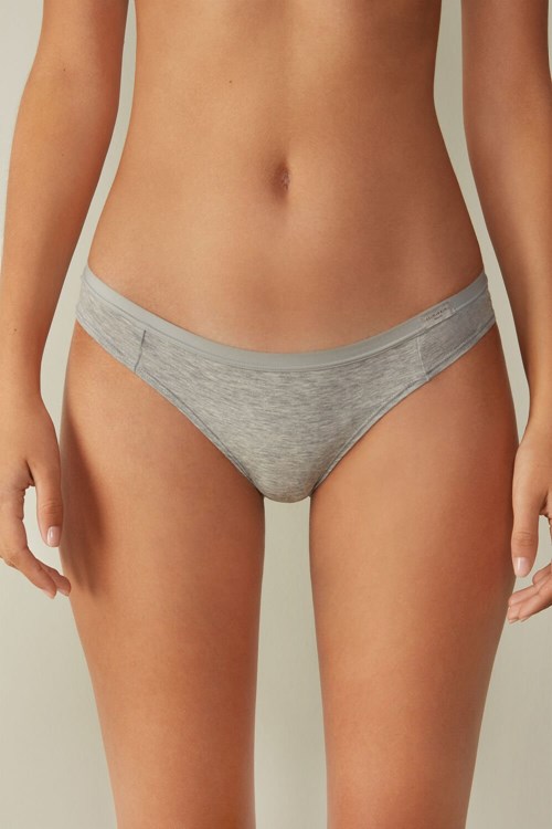 Intimissimi Bavlněné Panties Šedé Světle Šedé | 9467502-TC