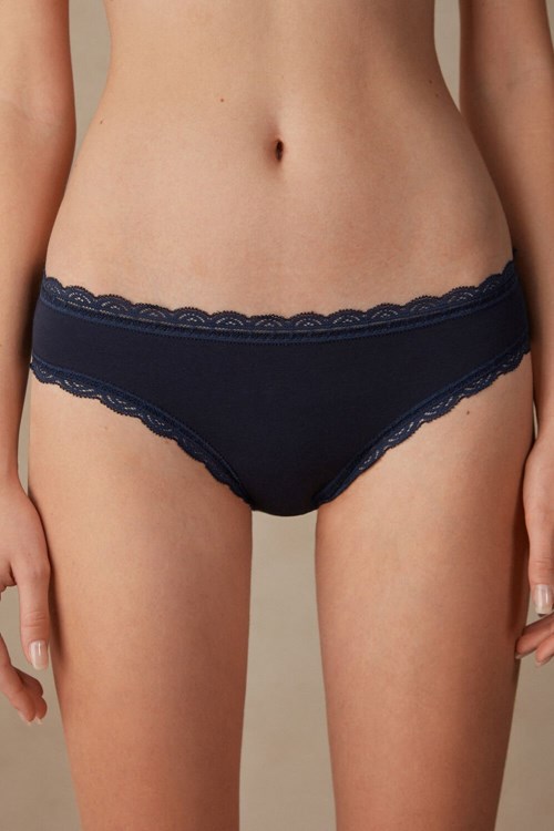 Intimissimi Bavlněné and Krajkové Panties Blankyt Blankyt | 0452976-VP