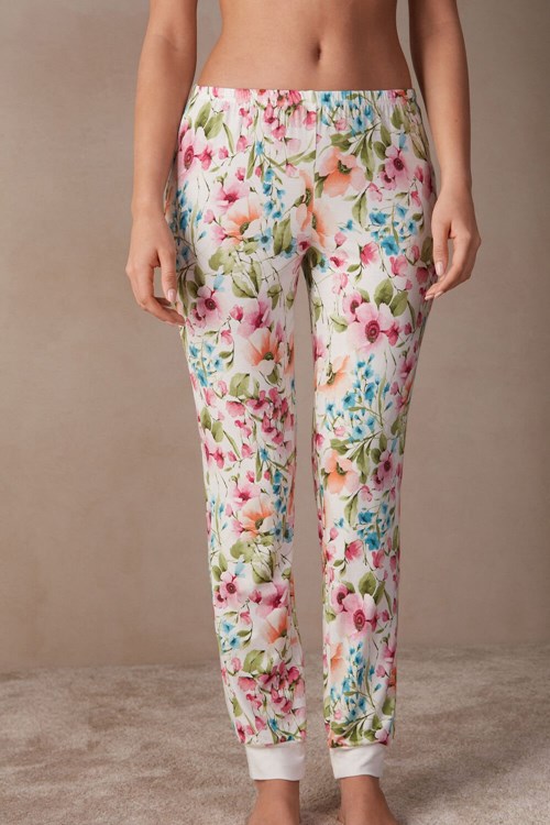 Intimissimi Botanical Lyrics Full Length Modal Pants Bílé | 5694308-DU