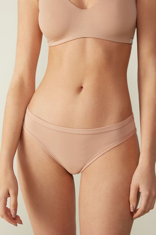 Intimissimi Brazilian Panties in Ultralight Supima® Bavlněné Béžový | 6025734-EP