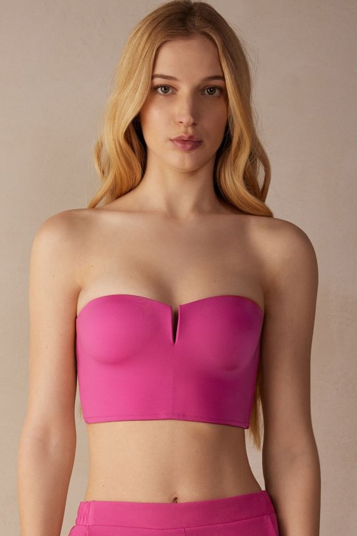 Intimissimi Bustier Bra Top in Ultralight Microfiber Růžové Růžové | 1829467-AV