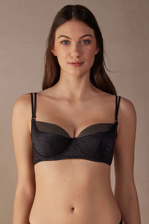 Intimissimi Cool Minimal Demi Bra Černé Černé | 7439621-FW