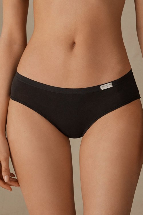 Intimissimi Cozy Panties in Bavlněné Černé Černé | 3754689-JY