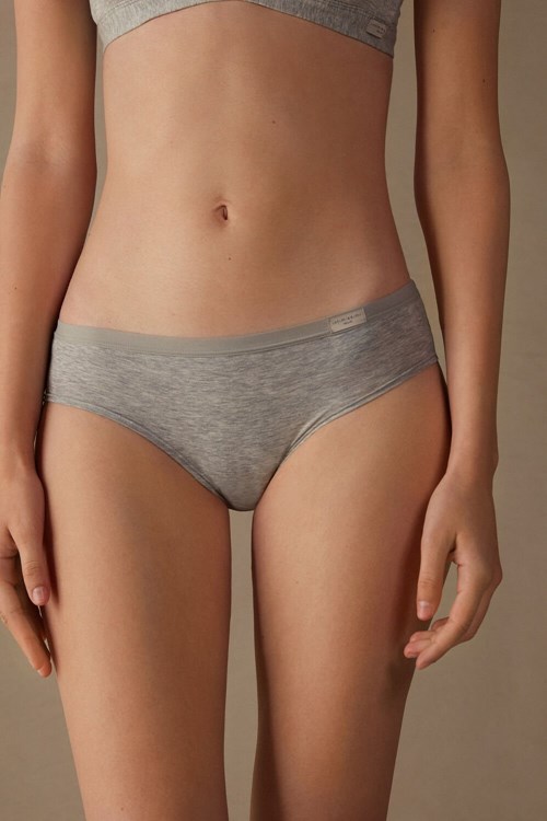 Intimissimi Cozy Panties in Bavlněné Šedé Světle Šedé | 8517430-MN