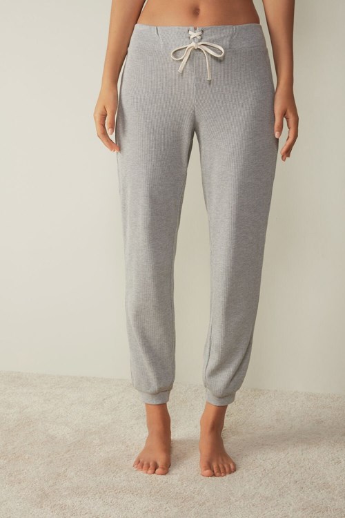 Intimissimi Cozy Waffle Pants Šedé Světle Šedé | 7514390-KQ