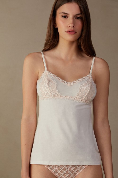 Intimissimi Floral Groove Modal Top Růžové Světle Růžové | 3716254-OS