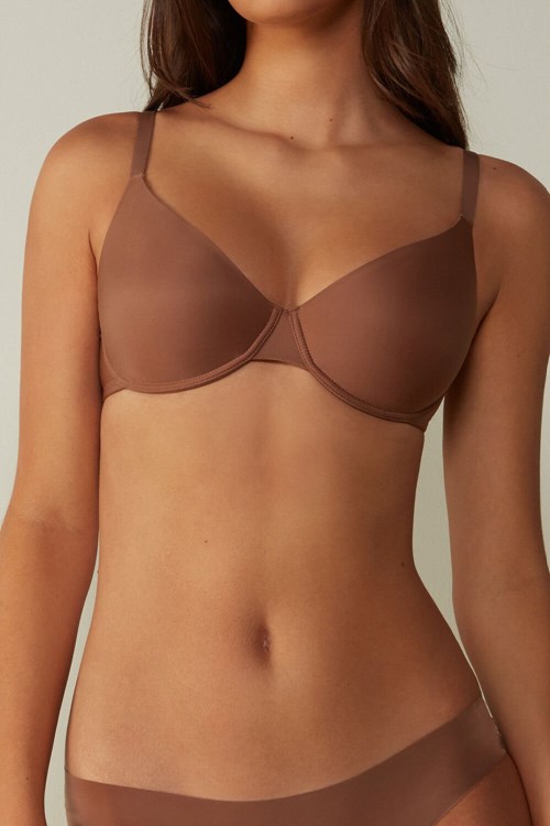 Intimissimi Francesca Ultralight Microfiber Balconette Bra Tmavě Béžový | 0596278-NI