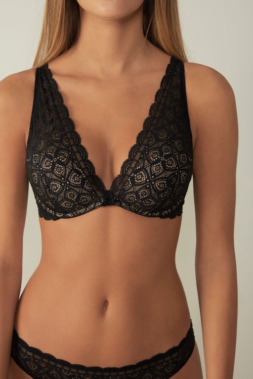 Intimissimi Giorgia Balconette Bra in Krajkové Černé Černé | 9821064-QS