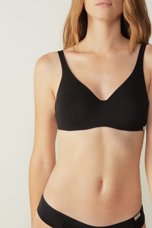 Intimissimi Greta Balconette Bra in Bavlněné Černé | 6408271-ZY