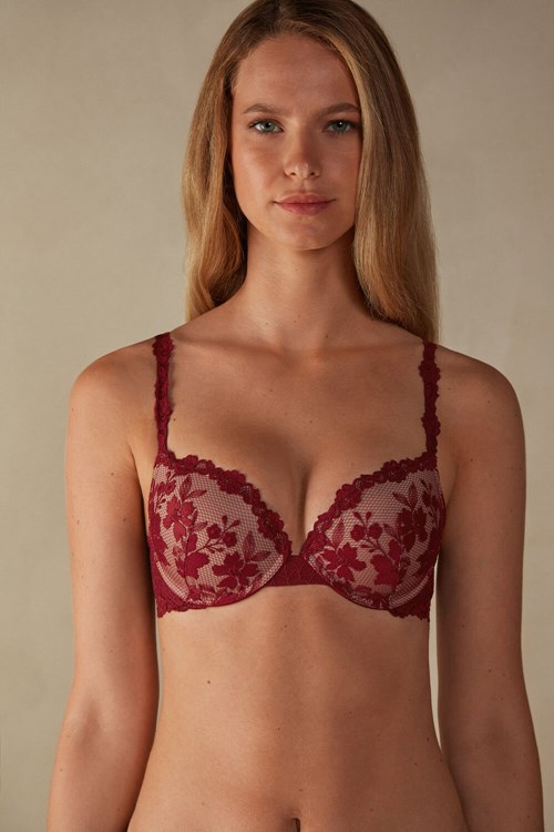 Intimissimi In Full Bloom Elettra Super Push-up Bra Červené Červené | 4352078-ZB