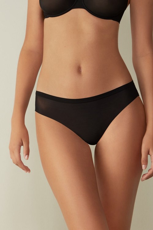 Intimissimi Invisible Touch Brazilian Panties Černé Černé | 8103245-DX