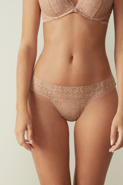 Intimissimi Krajkové Brazilian Béžový | 8640512-YA