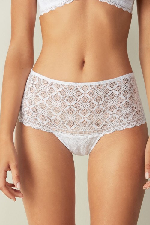 Intimissimi Krajkové Hipster Bílé | 8761359-TH