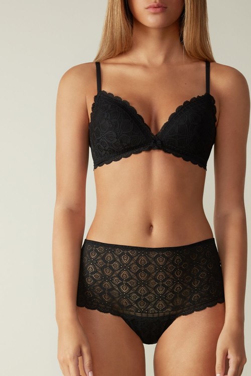 Intimissimi Krajkové Hipster Černé Černé | 7148206-BH