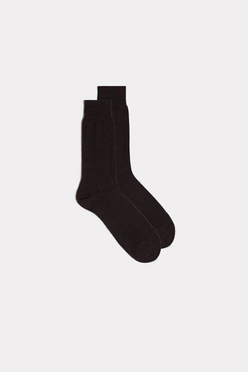 Intimissimi Krátké Sateen Egyptian Bavlněné Socks Hnědé Hnědé | 7631582-FQ