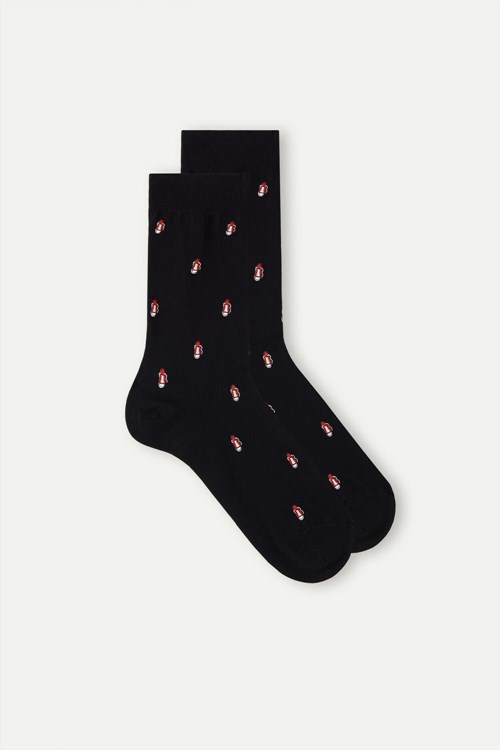 Intimissimi Krátké Socks in Patterned Bavlněné Černé Černé | 0452167-PM