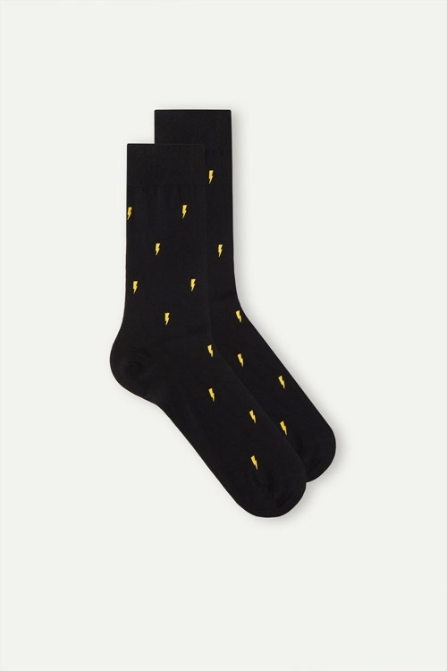 Intimissimi Krátké Socks in Patterned Bavlněné Černé Černé | 8410769-GU