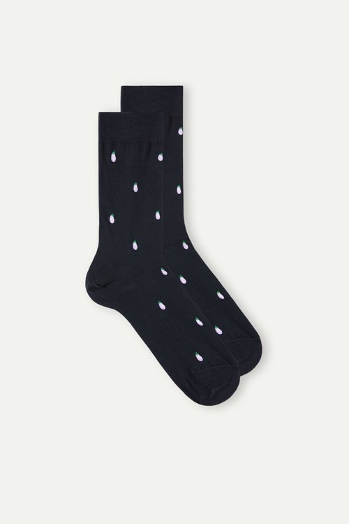 Intimissimi Krátké Socks in Patterned Bavlněné Blankyt Tmavě Blankyt | 9256834-TA