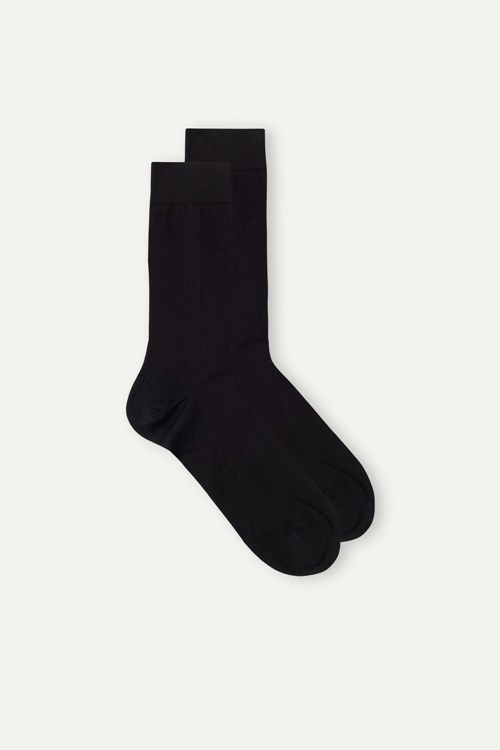 Intimissimi Krátké Socks in Stretch Supima® Bavlněné Černé Černé | 7146098-BR