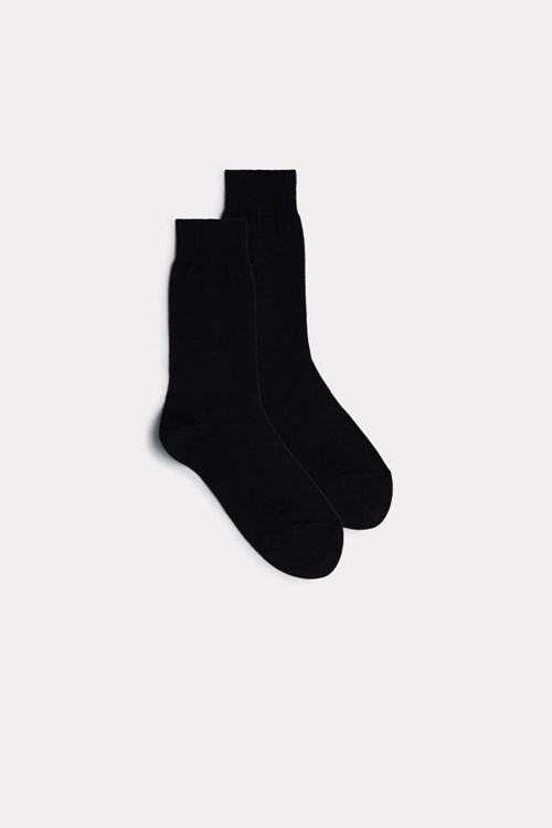 Intimissimi Krátké Warm Bavlněné Socks Černé Černé | 1905786-JT