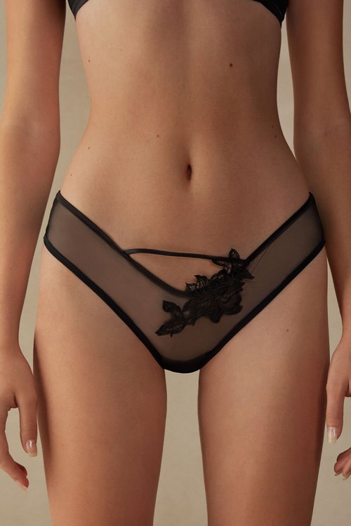 Intimissimi Layers of Lust ‘80s Style Brazilian Panties Černé Černé | 3981245-BE