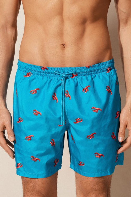 Intimissimi Lobster Print Swim Trunks Blankyt Blankyt | 5078619-RG