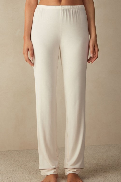 Intimissimi Long Micromodal Trousers Natural - 612i - Vanilla Ivory | 1236798-QK