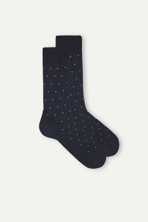 Intimissimi Men’s Krátké Socks in Patterned Lisle Bavlněné Blankyt Blankyt | 9351468-ZP