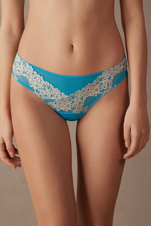 Intimissimi Pretty Flowers Brazilian Blankyt Tyrkysové | 9067218-PX