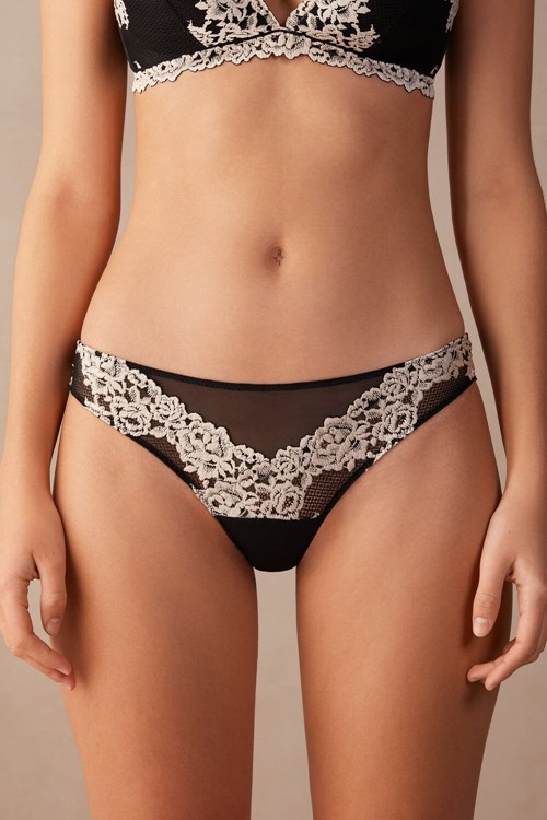 Intimissimi Pretty Flowers Brazilian Viacfarebný Černé | 1704682-ML