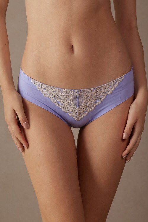 Intimissimi Pretty Flowers Seamless Bavlněné Panties Levandule | 2963745-HC