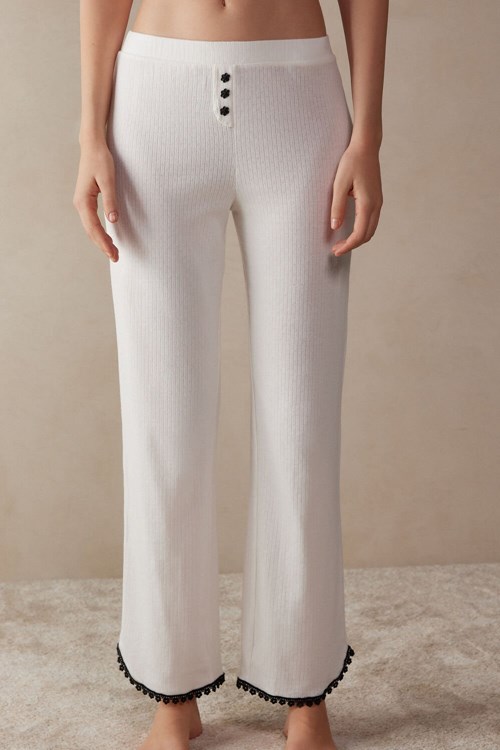 Intimissimi Pure Joy Full Length Bavlněné Pants Bílé | 3645871-RK