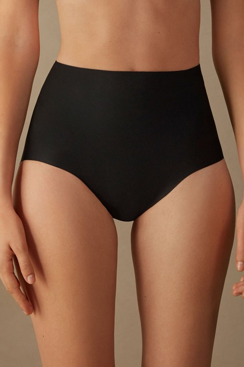 Intimissimi Raw-Cut Microfiber Briefs Černé Černé | 2109685-WZ