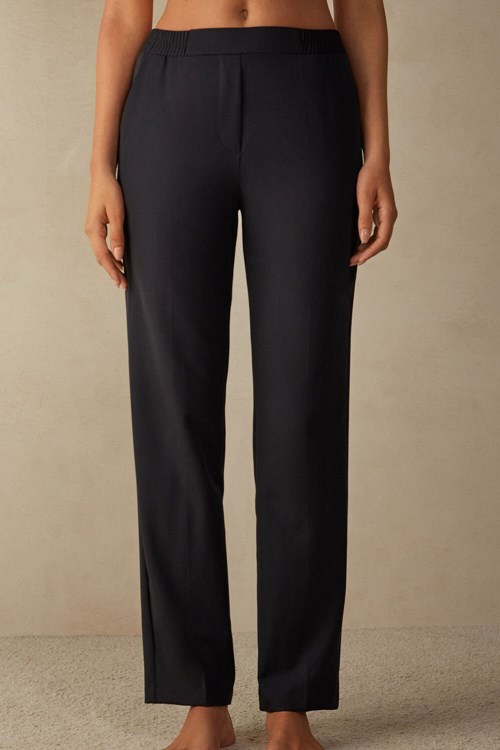 Intimissimi Rovný Cut Pants with Pockets Černé Černé | 0376295-WL