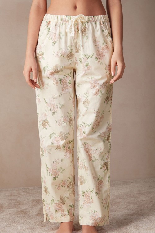 Intimissimi Scent of Roses Full Length Bavlněné Cloth Pants Print - 205j - Scent Of Roses Print | 6318297-WI