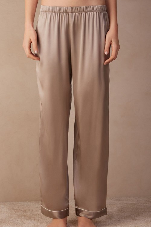 Intimissimi Silk Satin Pajama Pants Béžový | 1795403-HO