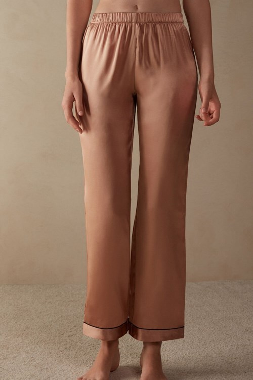 Intimissimi Silk Satin Pajama Pants Růžové | 9267835-CP