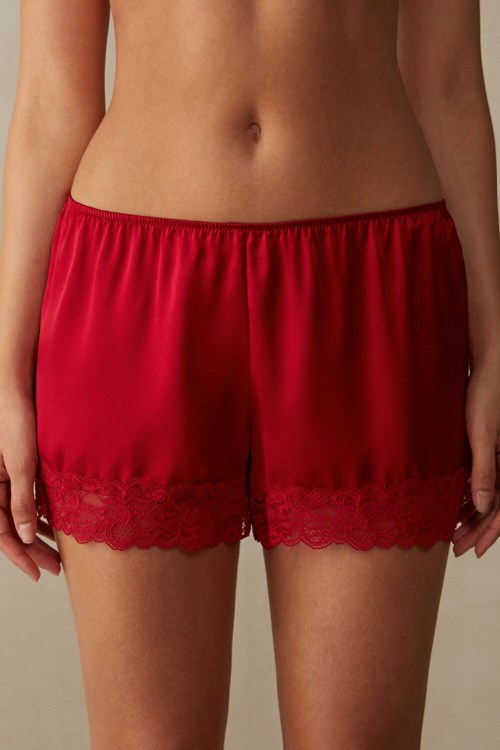 Intimissimi Silk Shorts Červené Červené | 5019628-IP