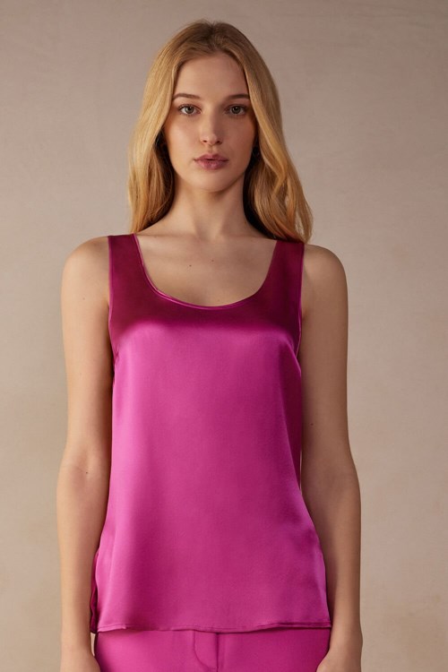 Intimissimi Silk and Modal Tank Top Růžové Růžové | 1607528-GR