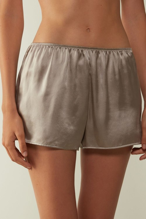 Intimissimi Smooth Silk-Satin Shorts Béžový | 1473869-PF