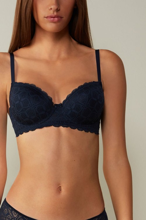 Intimissimi Sofia Balconette Bra in Krajkové Blankyt Blankyt | 8073654-SN