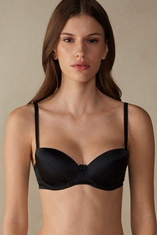 Intimissimi Sofia Balconette Bra in Silk Černé Černé | 6728149-WZ