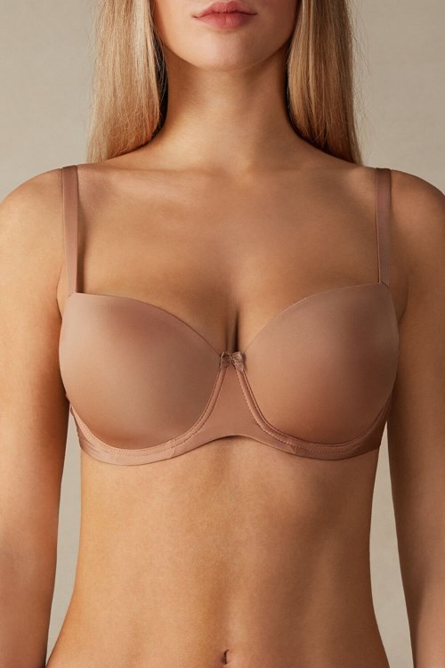 Intimissimi Sofia Balconette Bra in Ultralight Microfiber Béžový | 1789432-XN