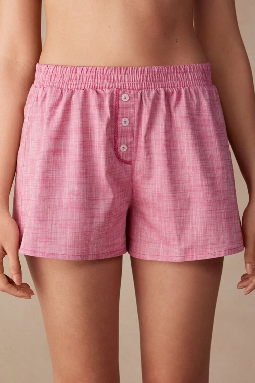 Intimissimi Strawberry Milkshake Shorts in Bavlněné Cloth Růžové Růžové | 3401825-VH