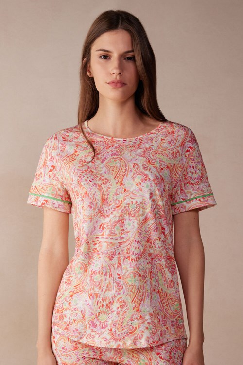 Intimissimi Summer Journey Ultrafresh Supima® Bavlněné Krátké Sleeve Top Viacfarebný | 1968042-KZ