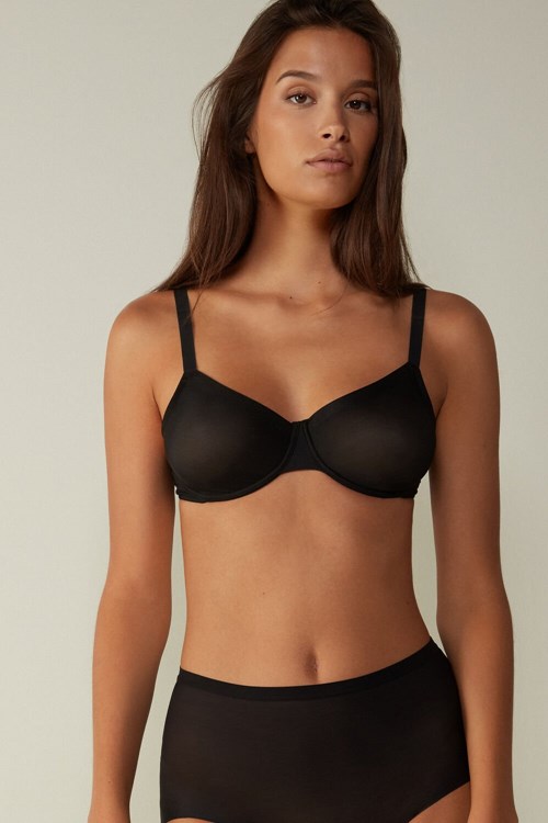 Intimissimi Sveva Invisible Touch Balconette Bra Černé Černé | 0316245-IT