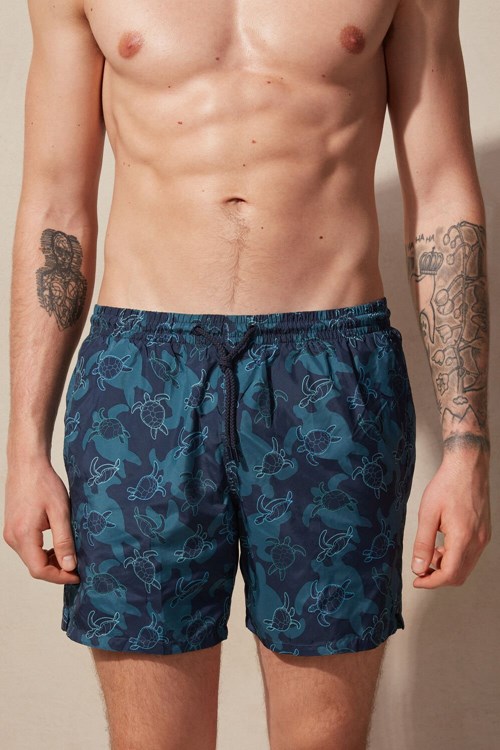 Intimissimi Turtle Print Swim Trunks Blankyt Blankyt | 1870462-IT